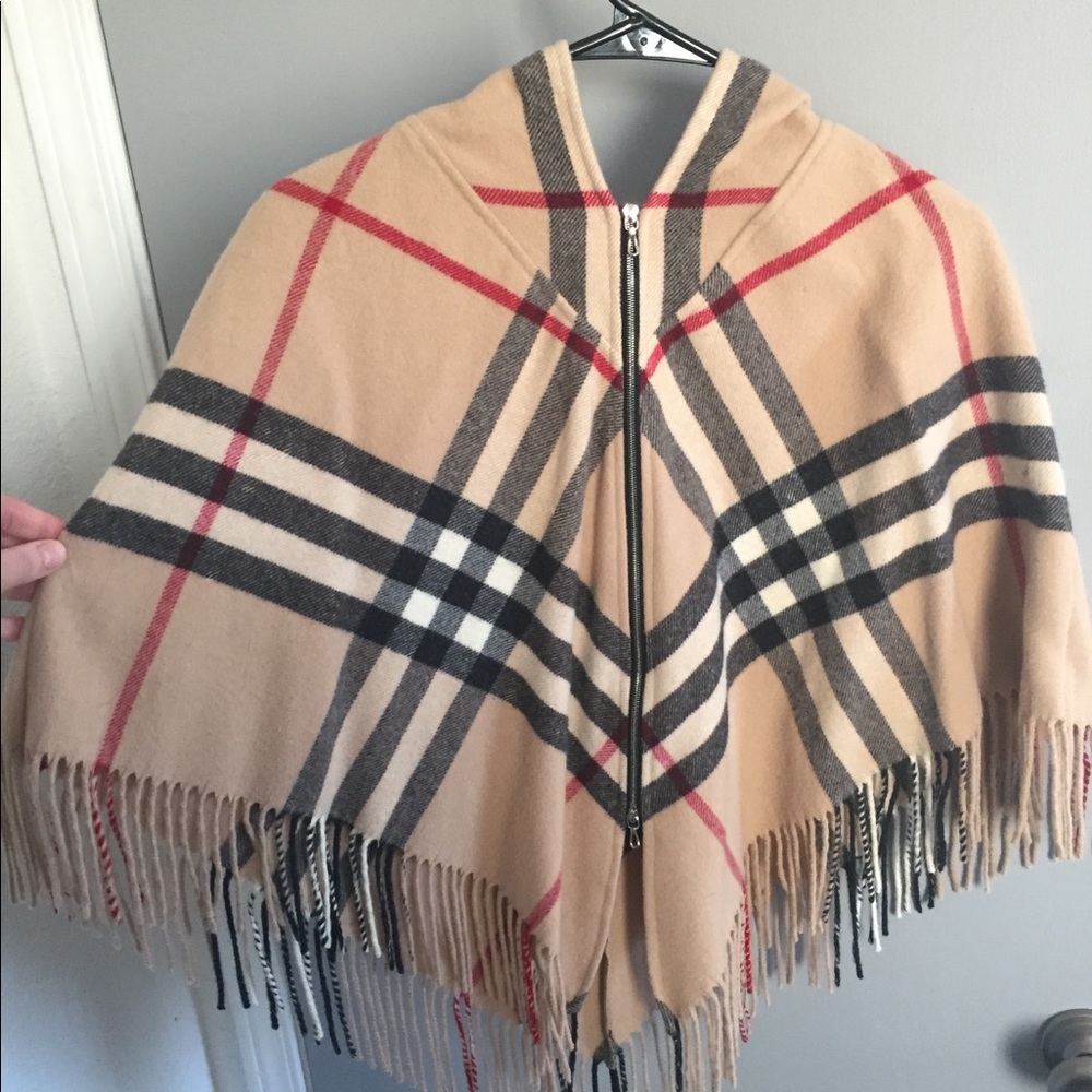Authentic Burberry Hooded Poncho/Cape